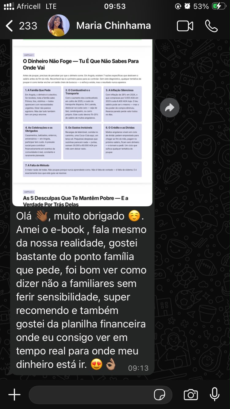 Cliente recebe o produto completo no WhatsApp